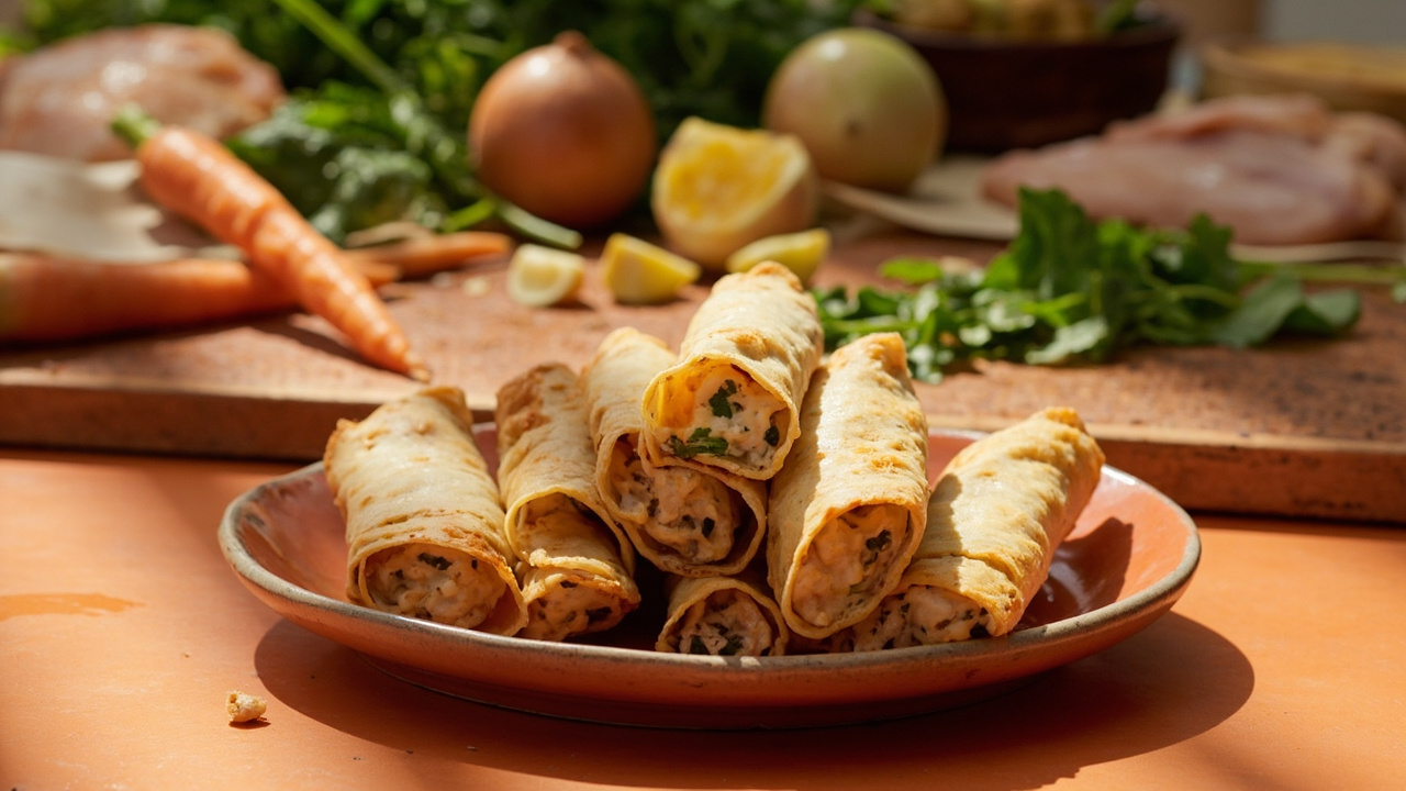 Creamy Chicken Taquitos with Hidden Veggies
