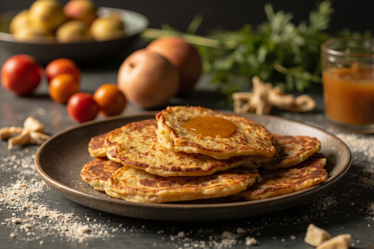 Crisp Potato Pancakes with Apple Sauce