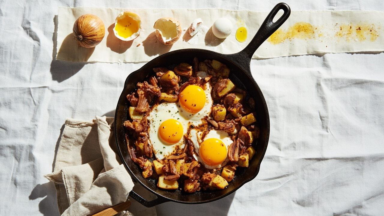 Crispy Egg and Potato Hash