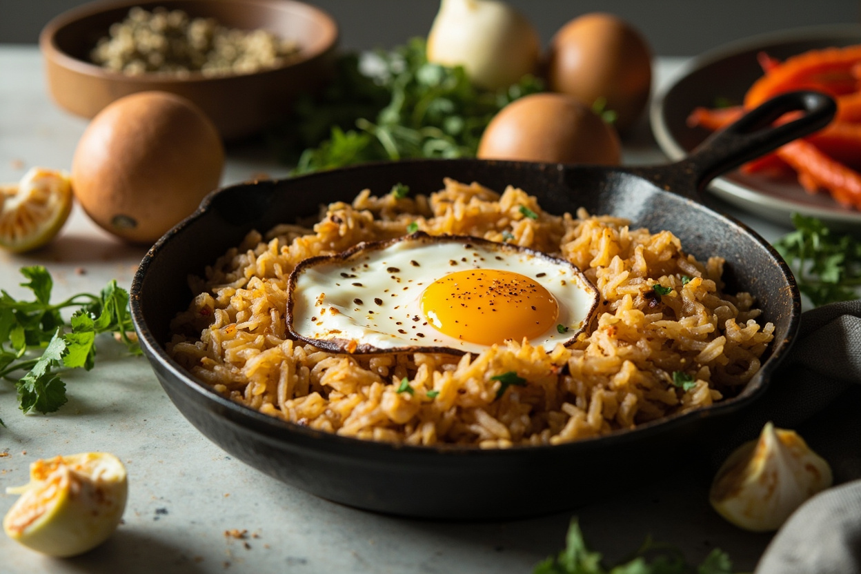 Crispy Rice and Egg Skillet