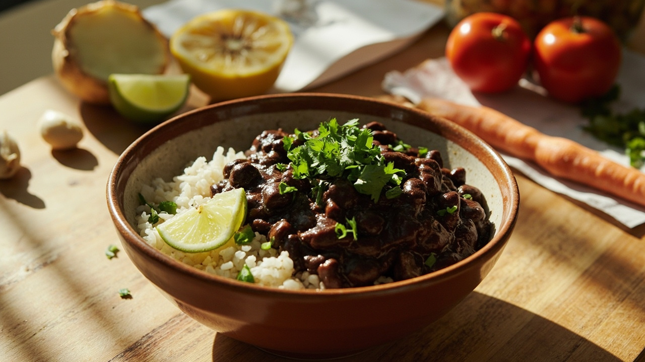 Cumin-Spiced Black Bean and Rice Bowl