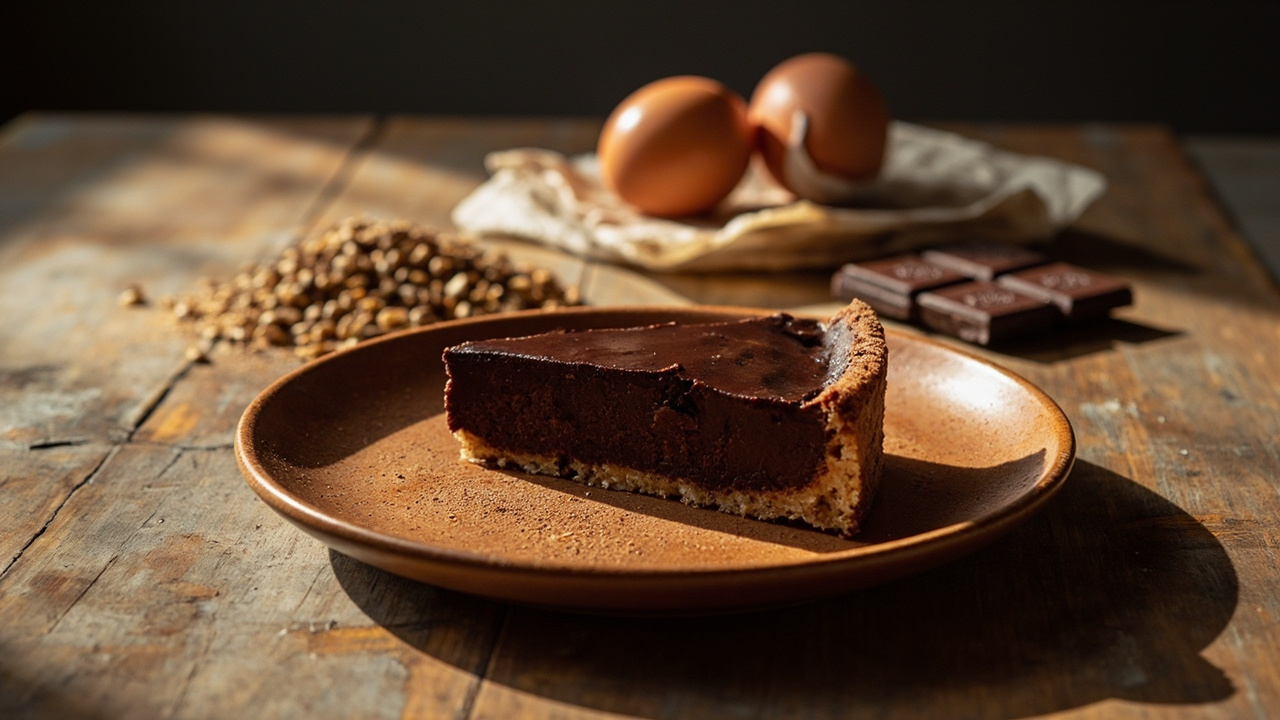 Dark Chocolate and Buckwheat Tart