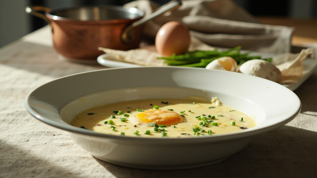 Eggs en Cocotte with Cream, Garlic, and Chives