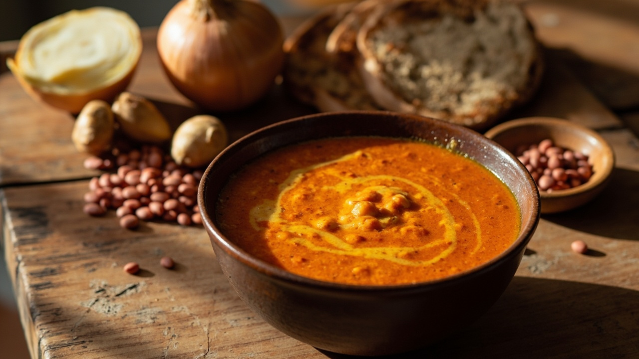 Ethiopian Red Lentil Soup Shots with Cumin and Lemon