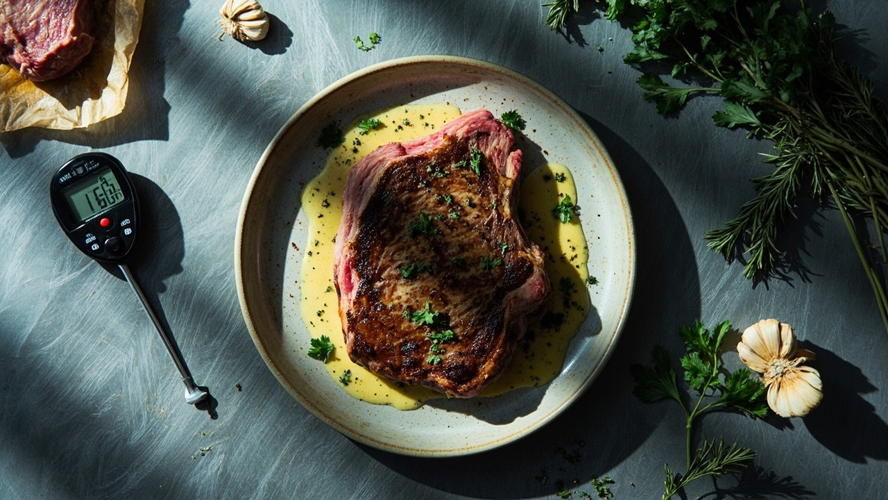 Evidence-Based Ribeye with Herb Butter