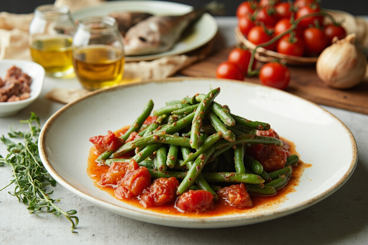 Fasolakia Braised Green Beans in Tomato