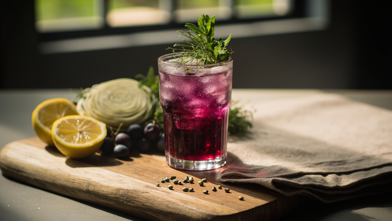 Fennel-Twisted Wild Grape Sipper