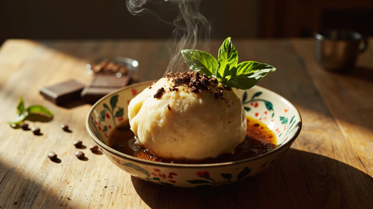 Floral Sidamo Affogato with Basil and Dark Chocolate