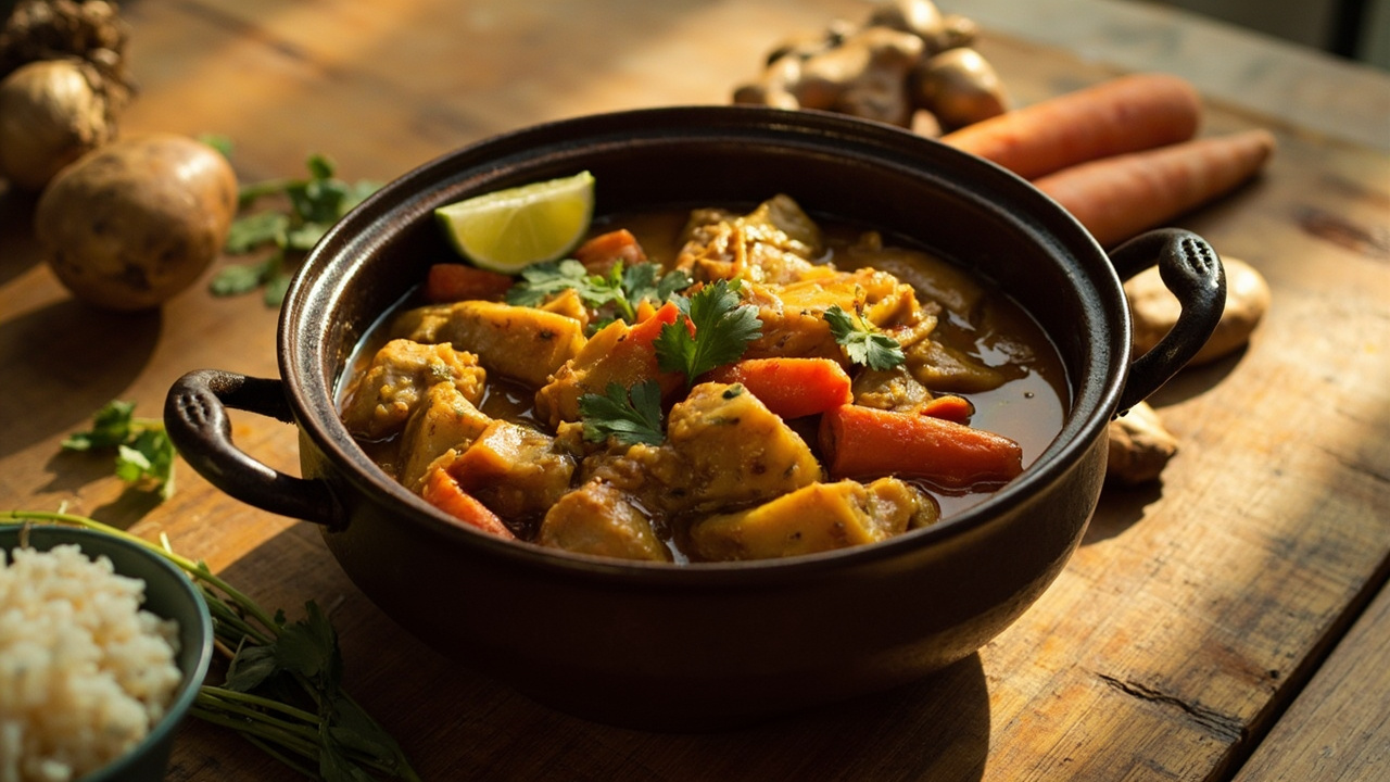 Fragrant Chicken and Vegetable Claypot with Turmeric