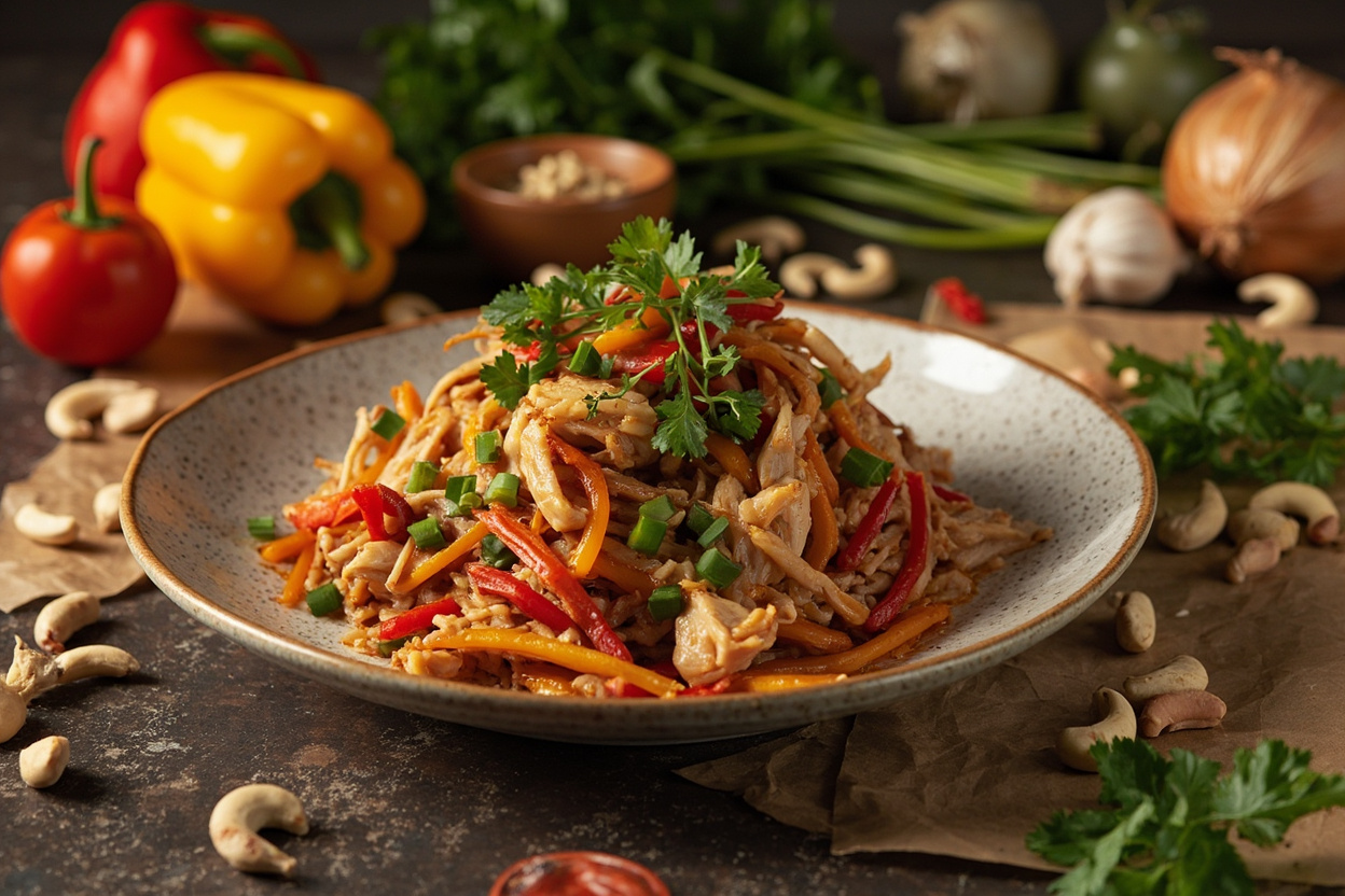 Frango Xadrez Brazilian Chicken Cashew Stir-Fry
