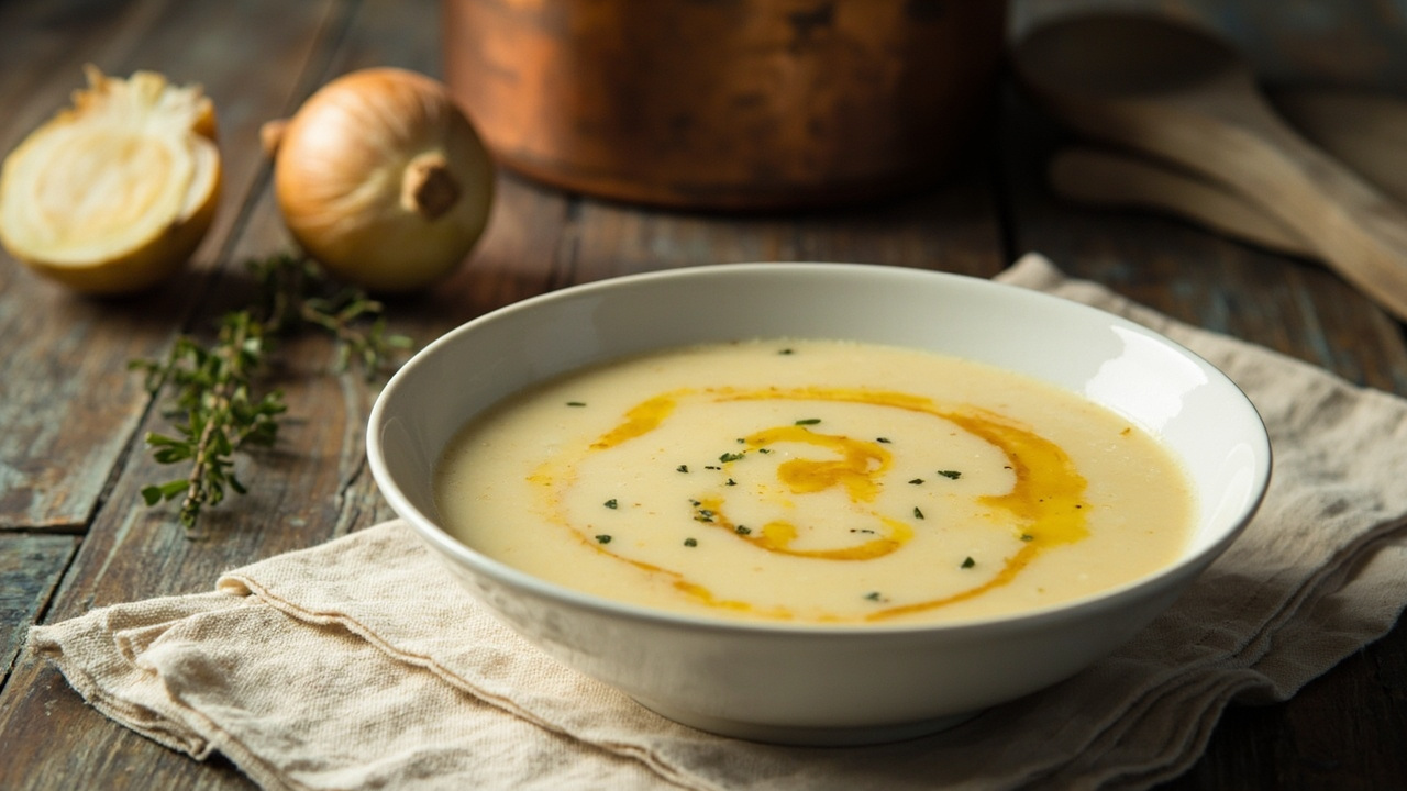 French Leek and Potato Soup with Thyme Butter