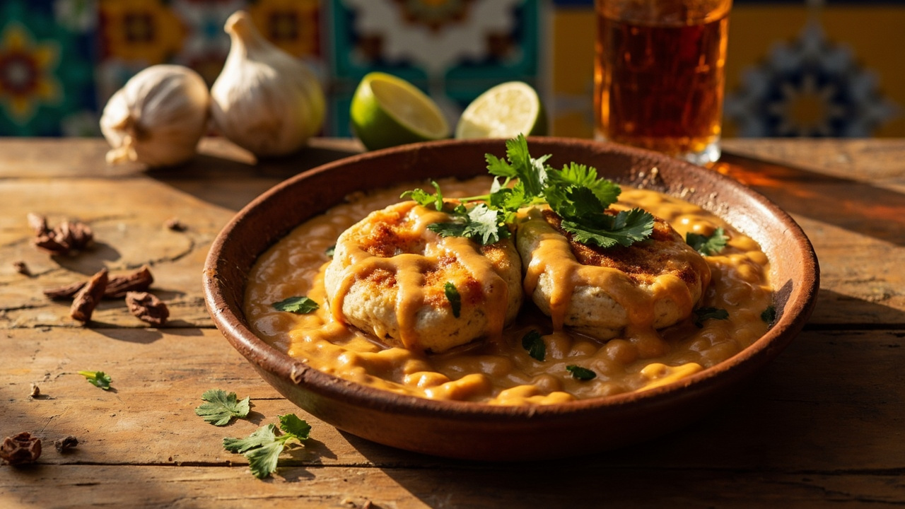 Fritura de Frijoles Blancos con Crema de Chipotle