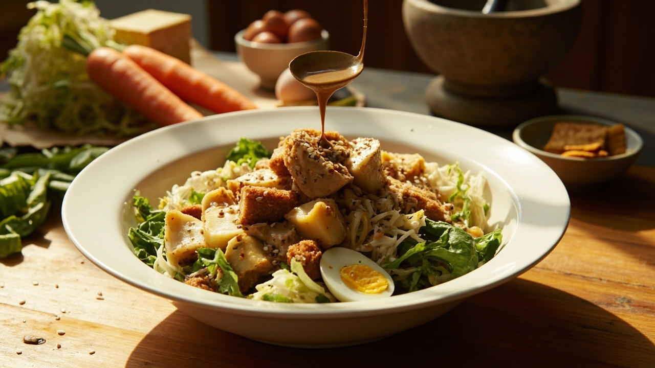 Gado-Gado Salad with Spiced Tahini Dressing