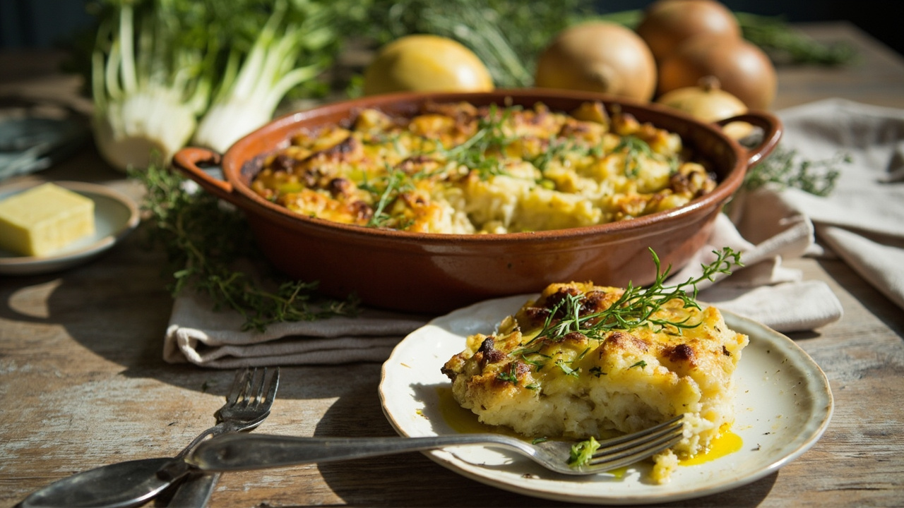 Garden Fennel and Potato Bake
