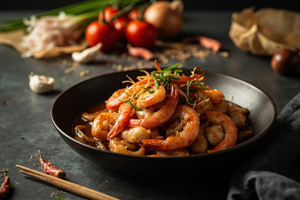 Garlic and Chile Shrimp Stir-Fry