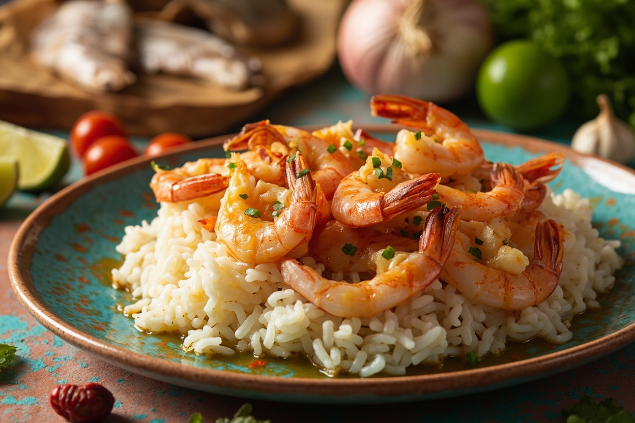 Garlic Butter Shrimp and Rice