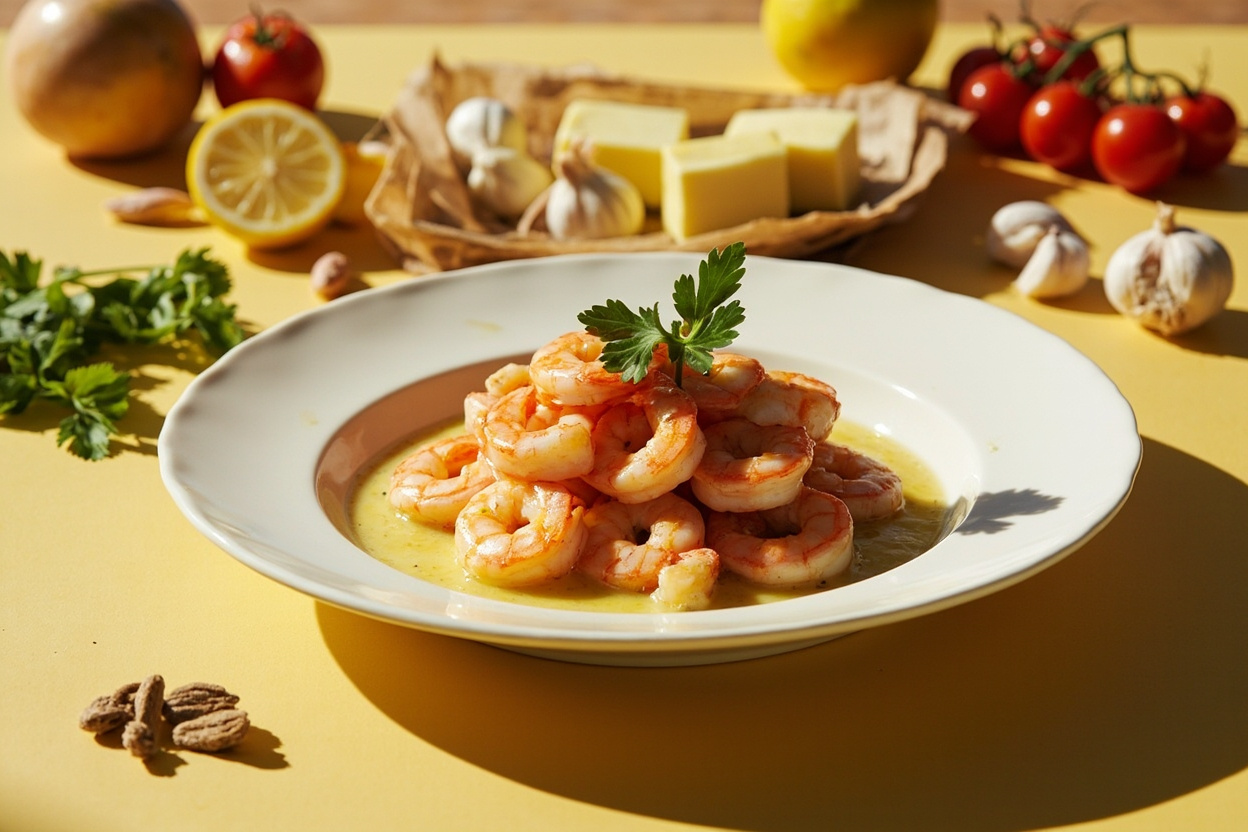 Garlic Butter Shrimp with Parsley and Lemon
