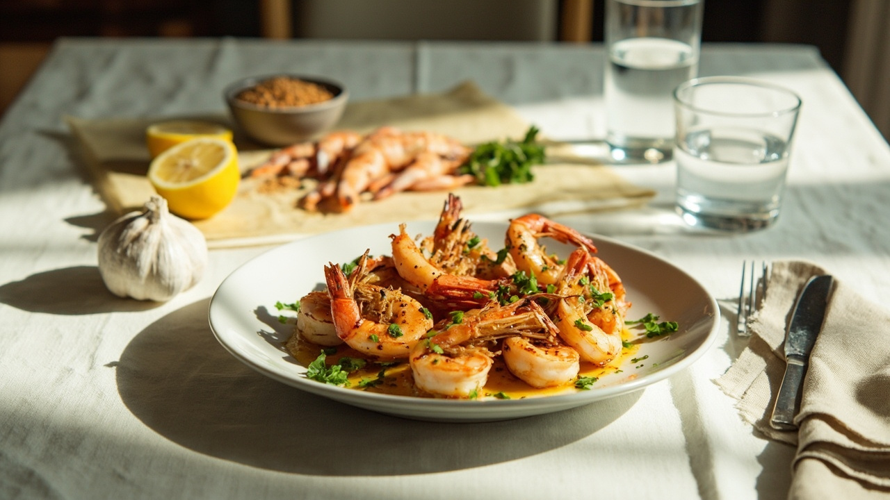 Garlic Shrimp with Cumin and Lemon