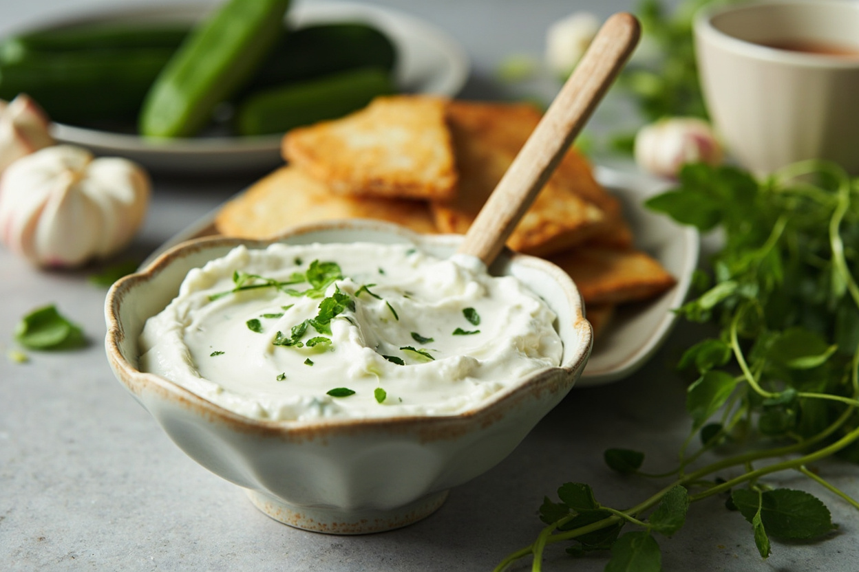 Garlic Yogurt and Cucumber Dip