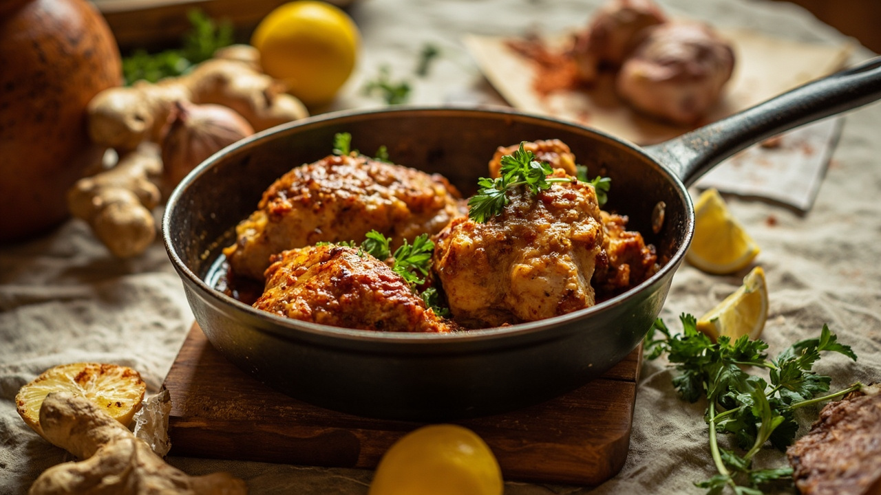 Ginger‑Lemon Chicken Thighs with Warm Spices