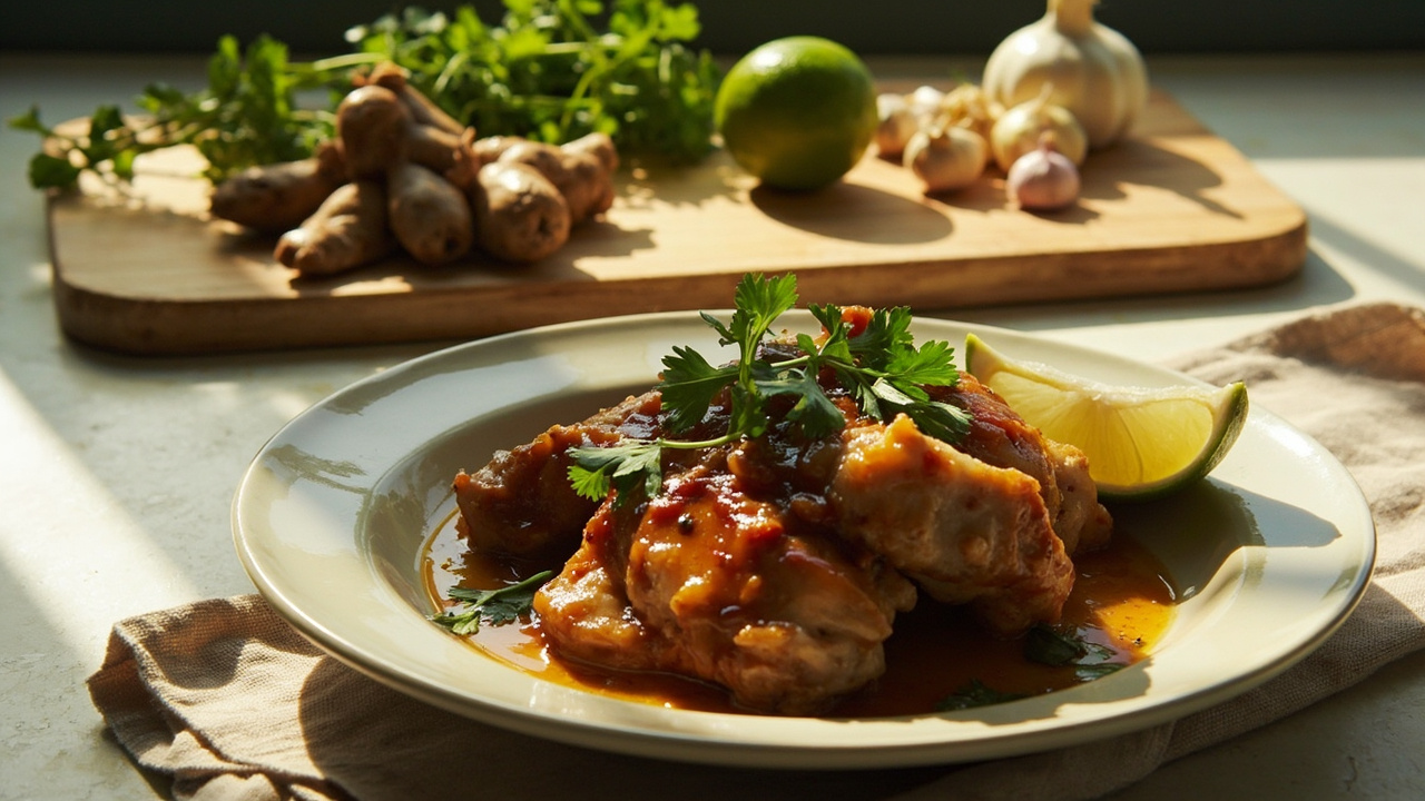 Ginger-Lime Chicken Thighs with Coconut Oil Glaze
