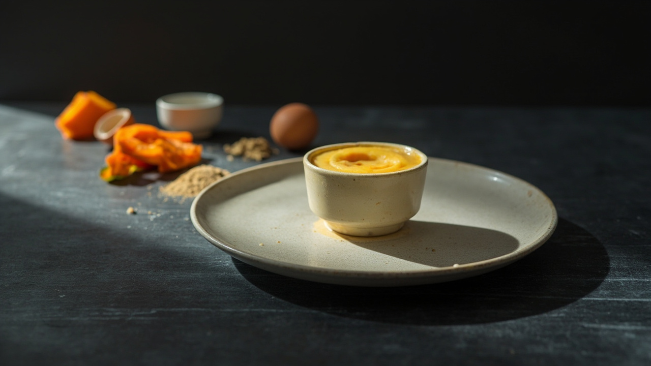 Ginger Pumpkin Custard with Almond Flour