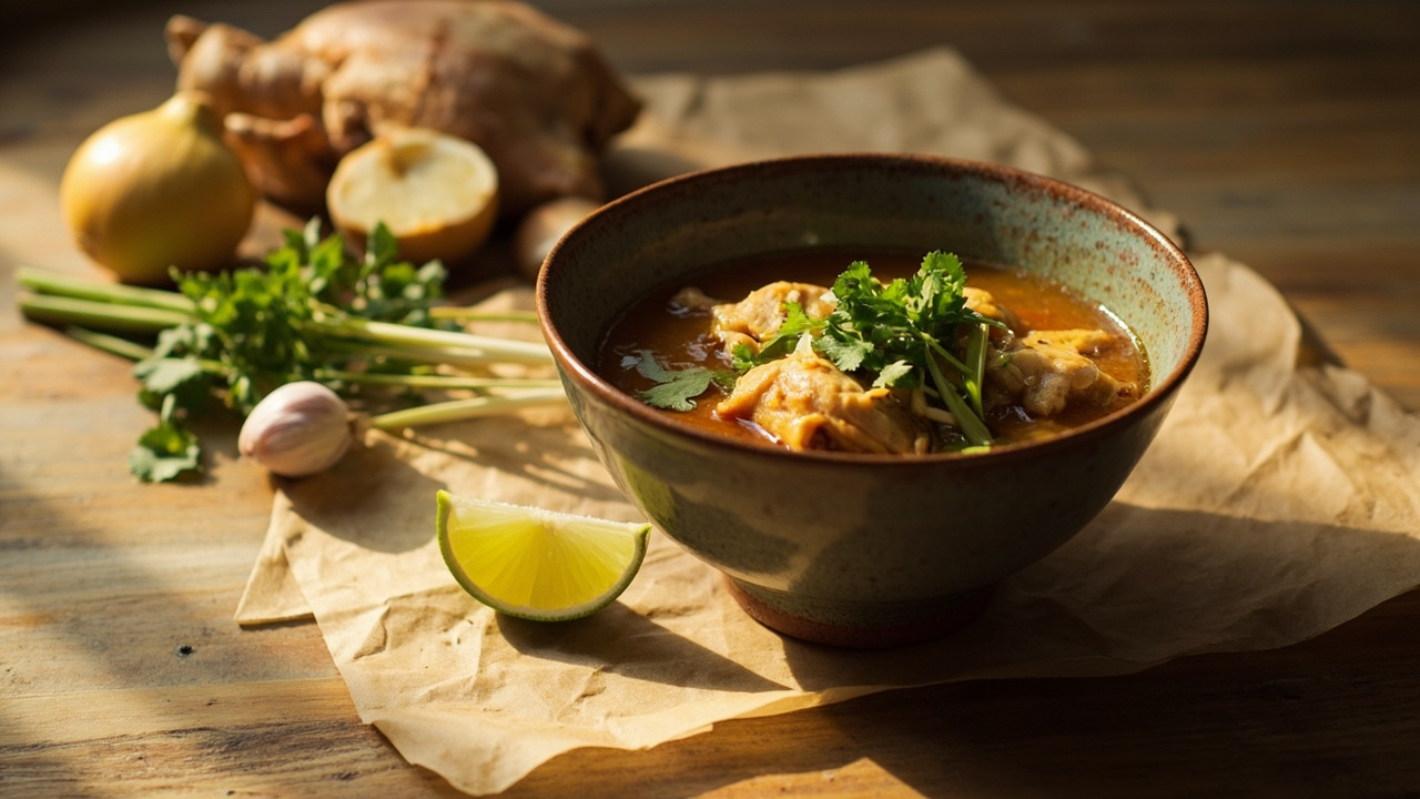 Ginger-Scallion Chicken Braised in Coconut Broth