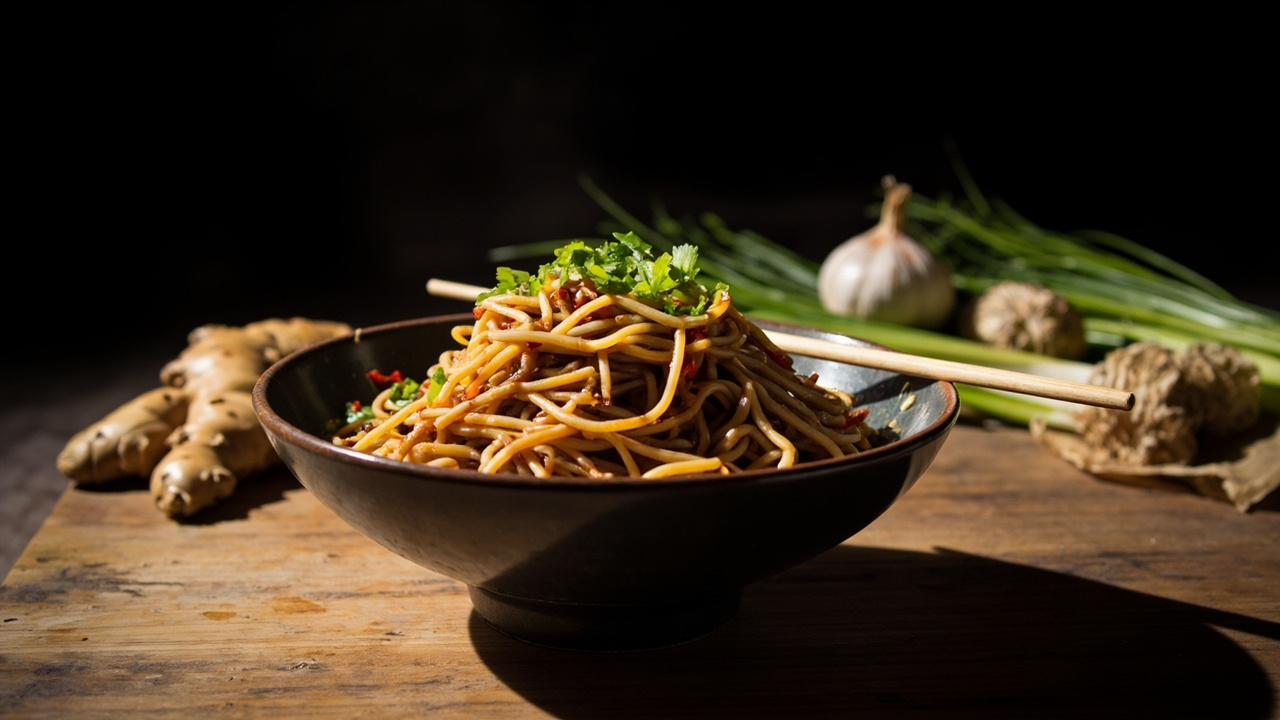 Ginger Scallion Lo Mein
