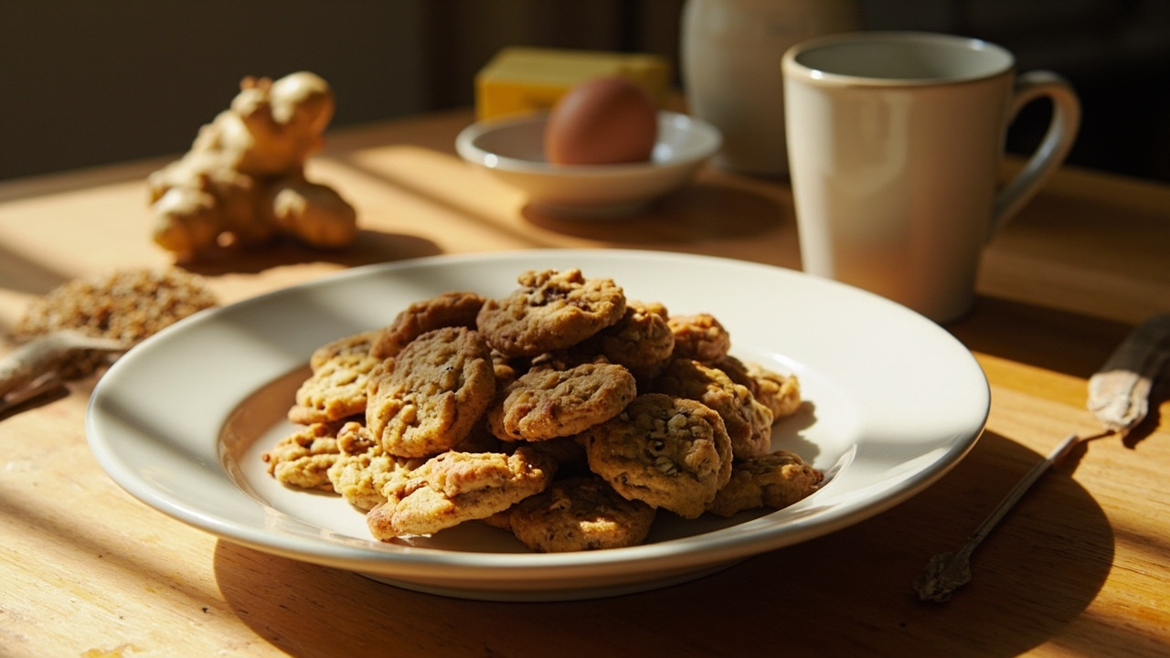 Ginger Sesame Peanut Butter Cookies
