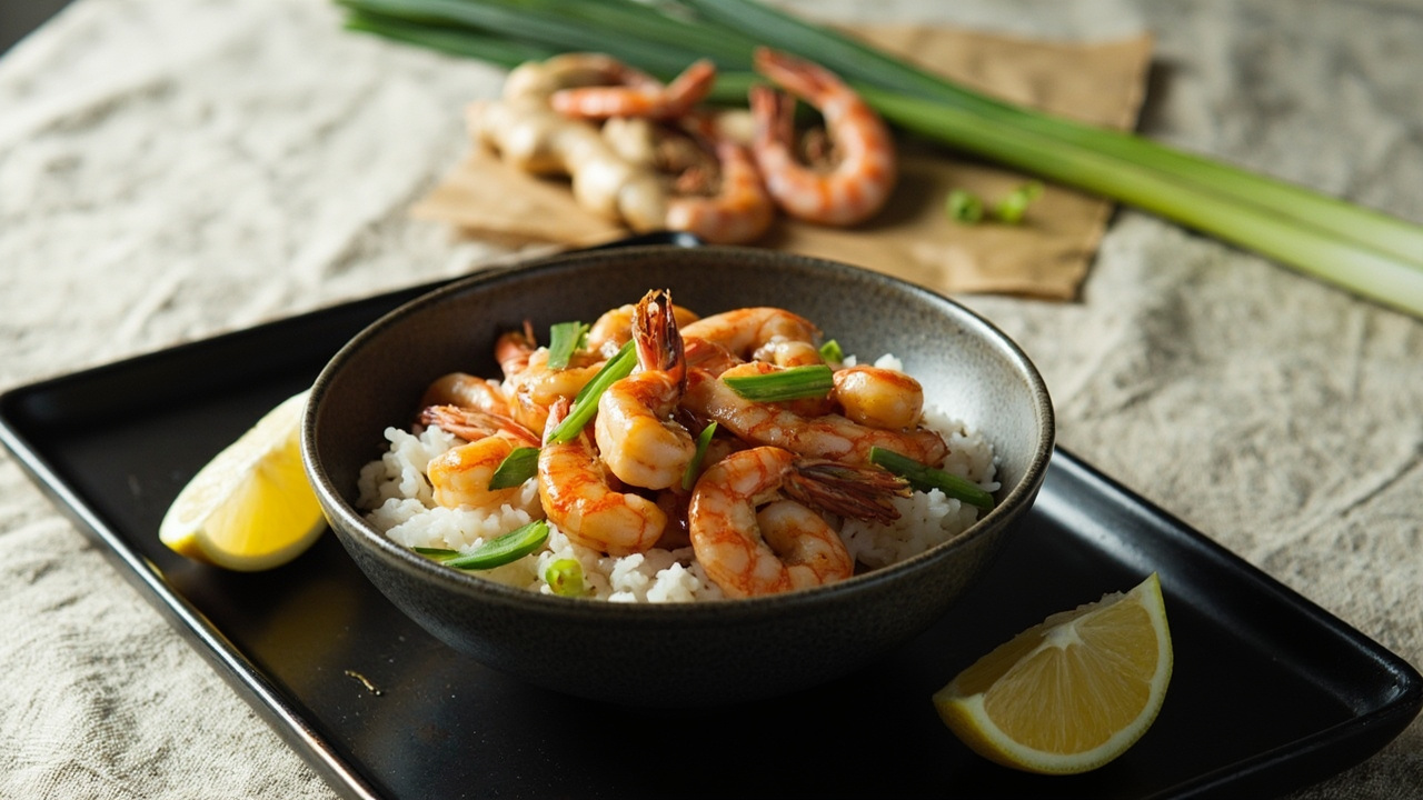 Ginger Shrimp with Scallion