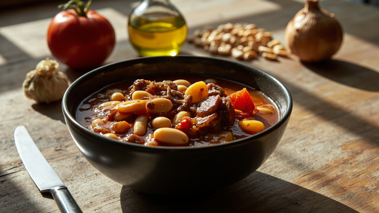 Glossy White Bean and Tomato Stew