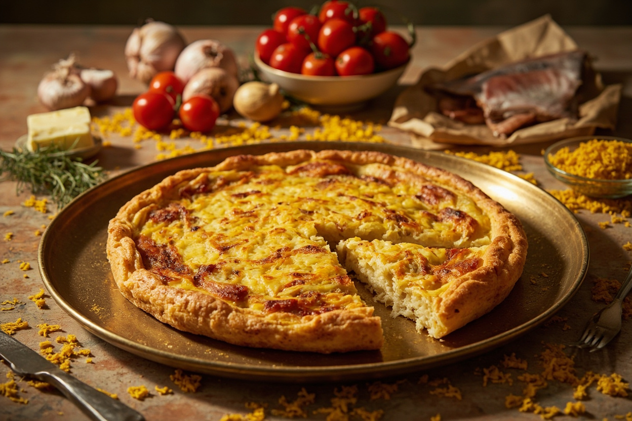 Golden Saffron Tahdig with Crisp Potato