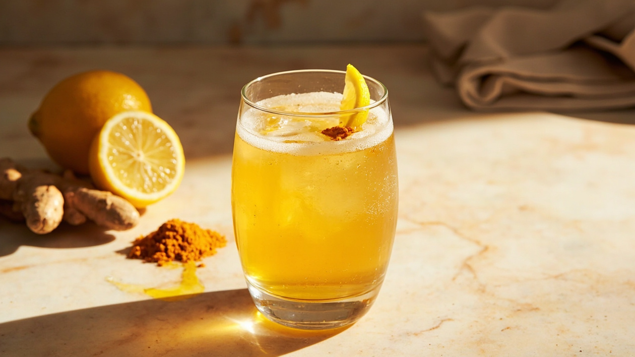 Golden Turmeric & Ginger Fizz