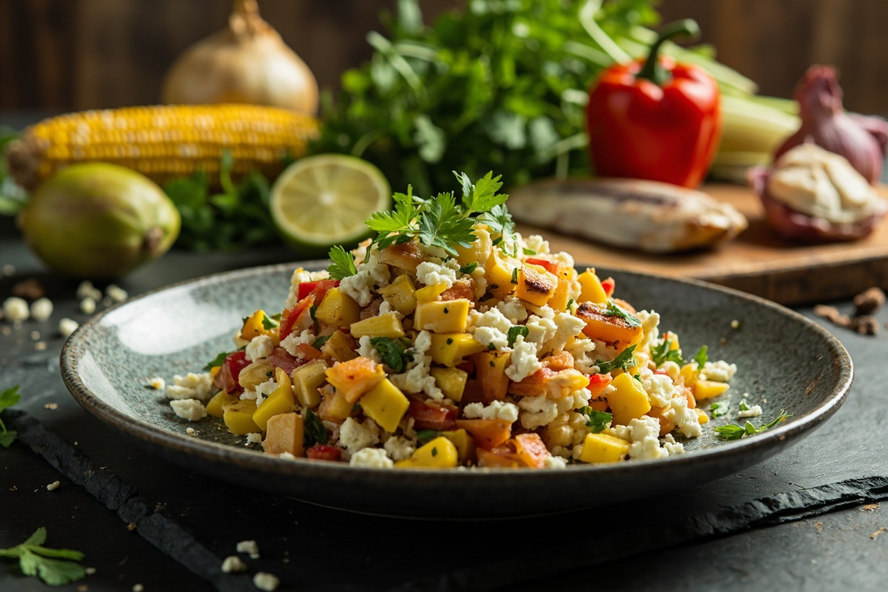 Grilled Corn Salad with Feta and Lime