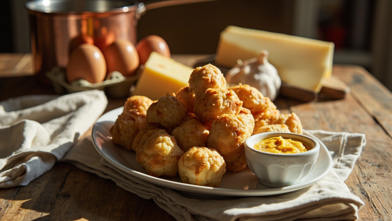 Gruyère Gougères with Smoked Paprika Butter