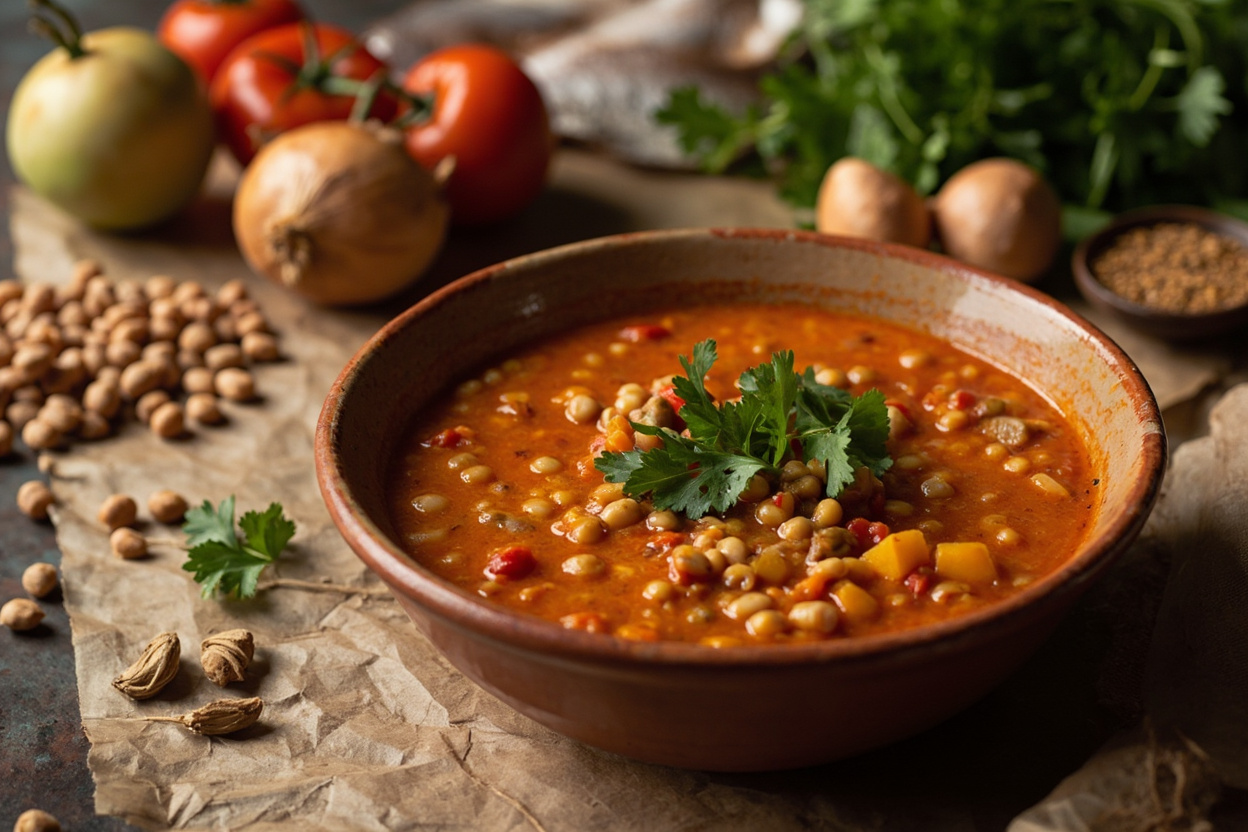 Harira Lentil and Chickpea Soup