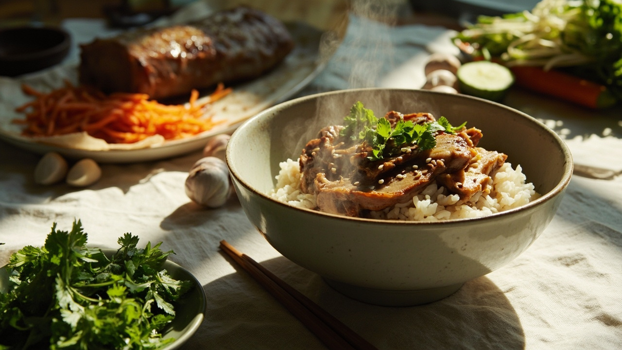 Herbed Pork Rice Bowl