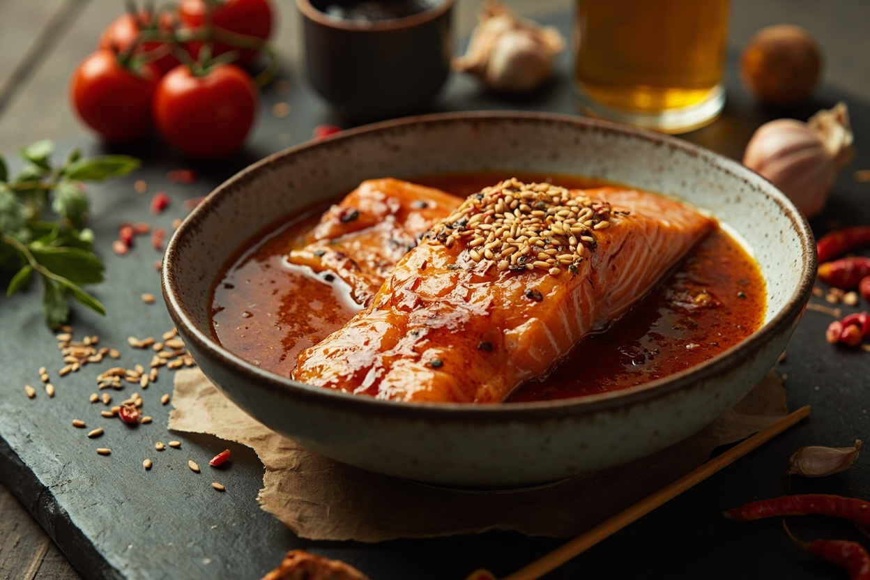 Honey-Chili Salmon with Toasted Sesame
