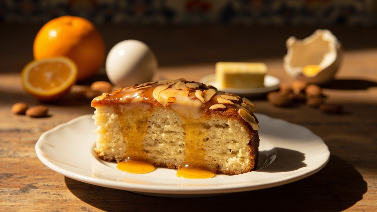 Honey-Glazed Orange Almond Cake