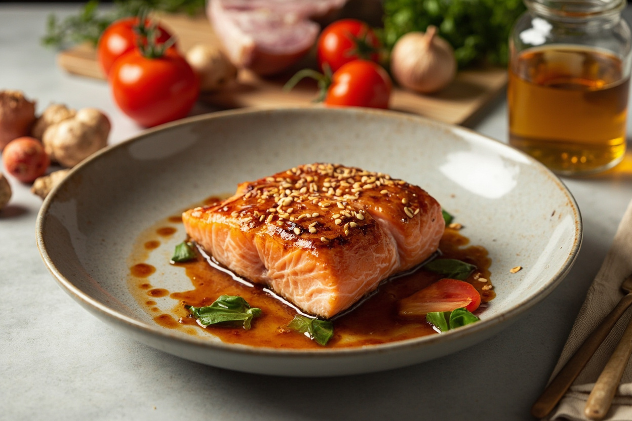 Honey-Soy Salmon with Toasted Sesame
