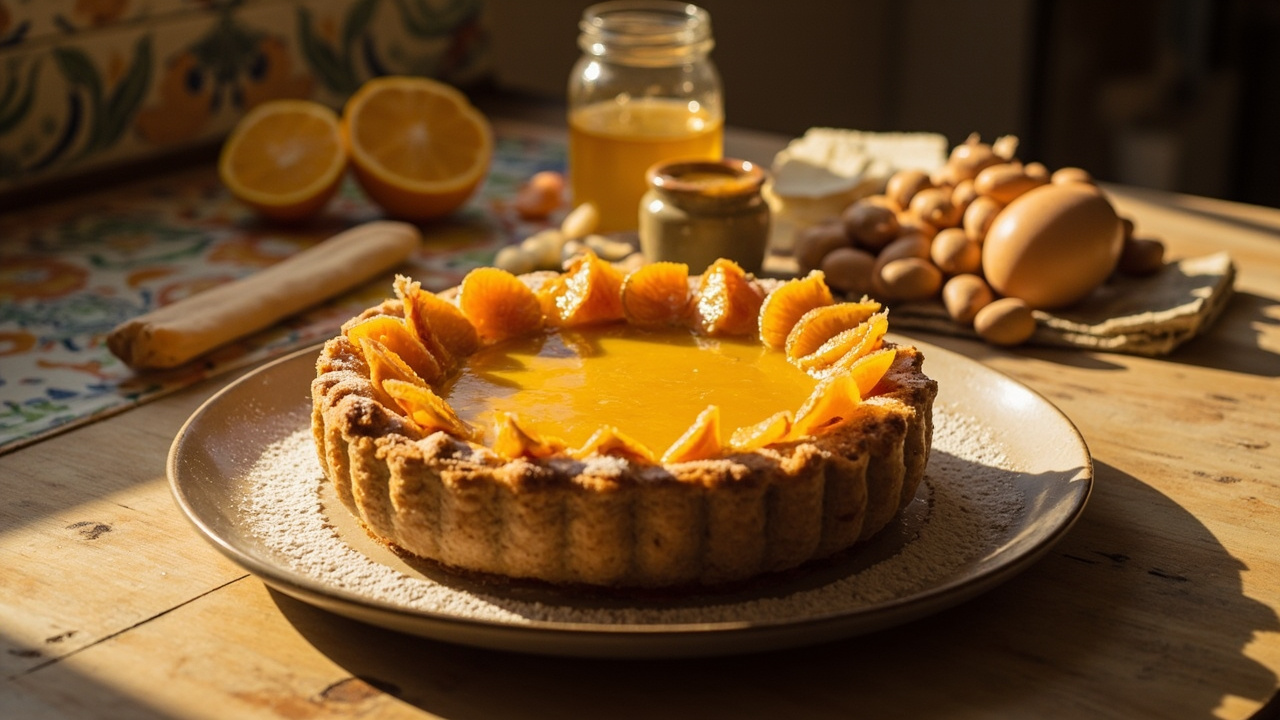 Honeyed Almond and Orange Tart