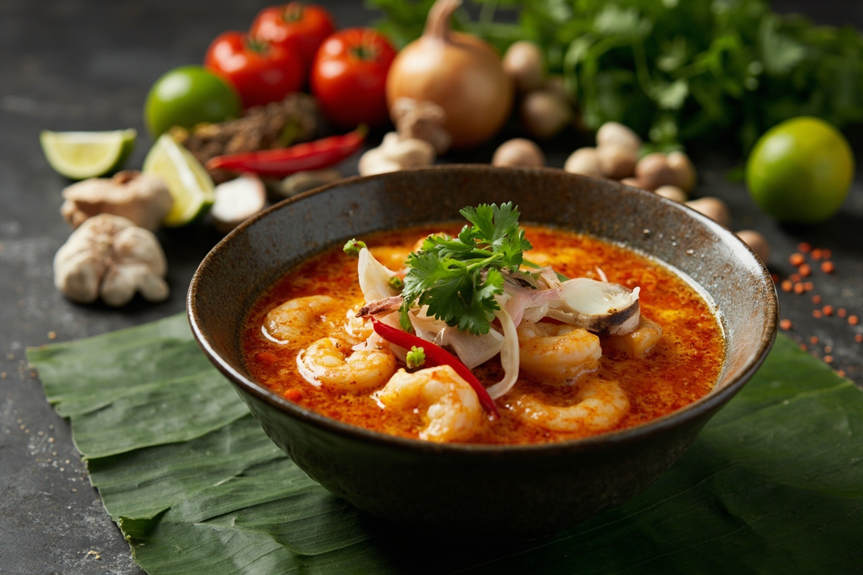 Hot-and-Sour Shrimp and Mushroom Soup