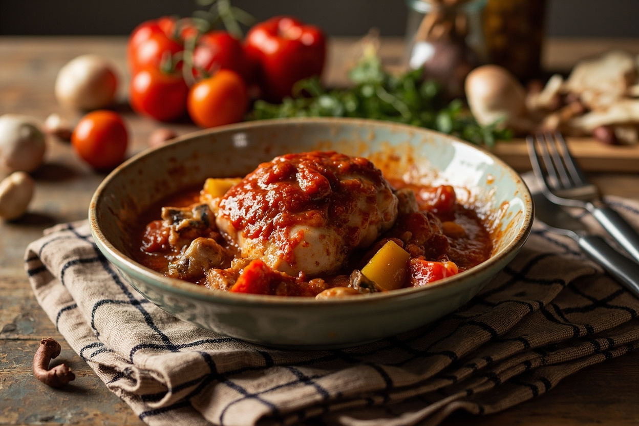 Hunter's Chicken Cacciatore with Mushrooms and Peppers