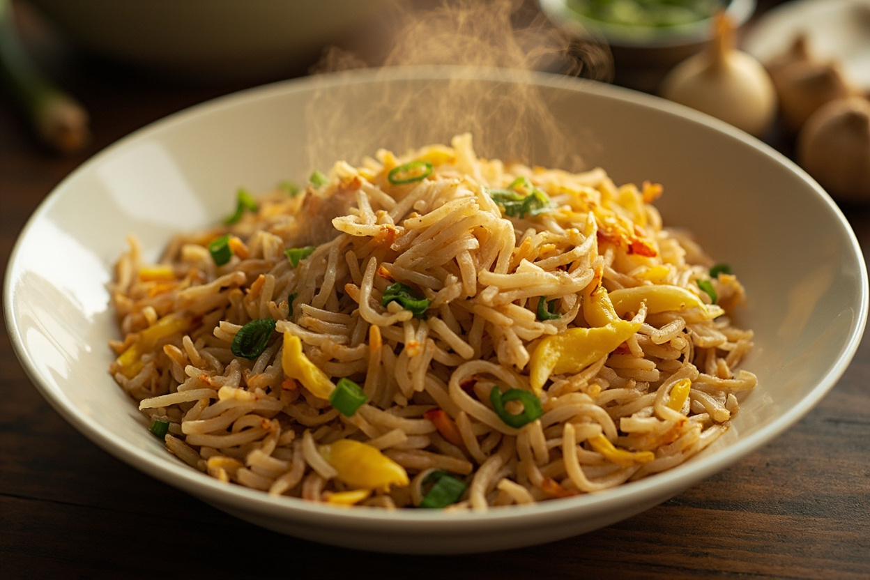 Improvised Garlic and Egg Fried Rice