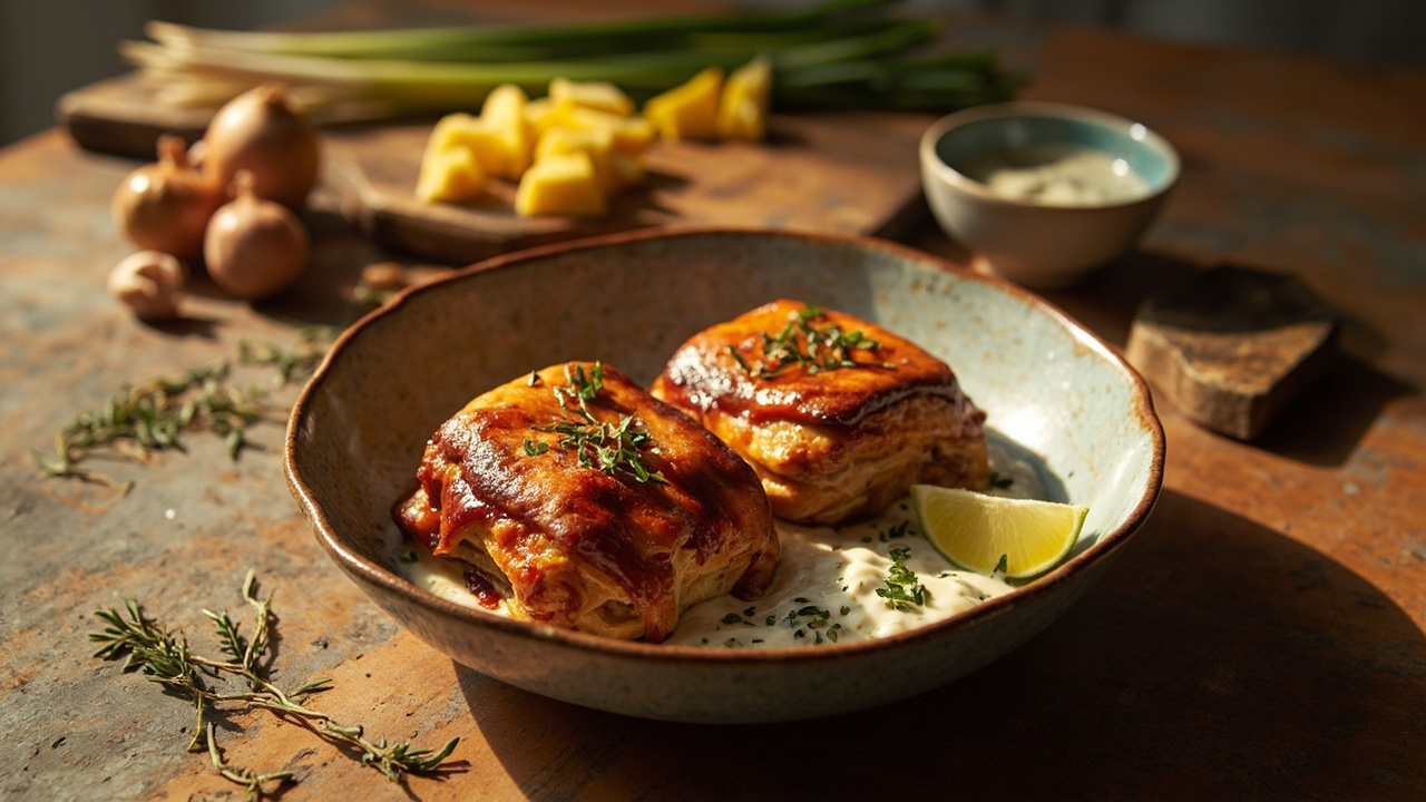 Jerk Glazed Duck Pasty with Smoked Paprika