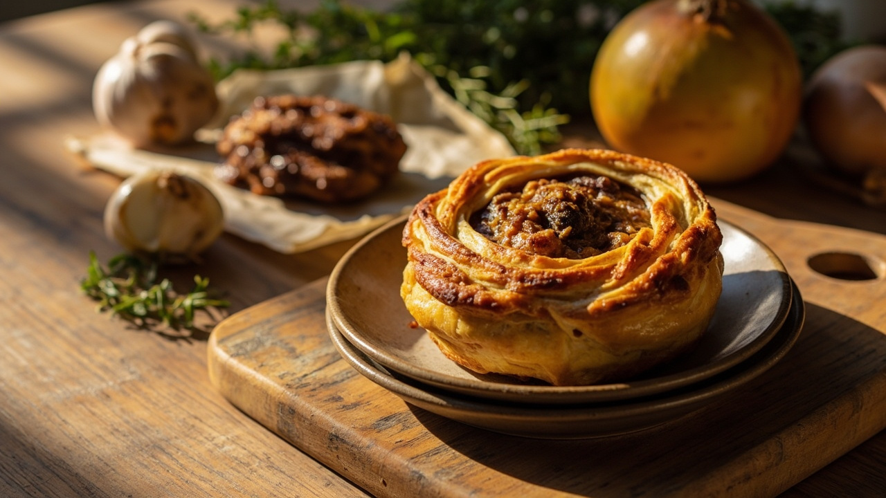 Jerk Spiced Duck in Shortcrust Pastry