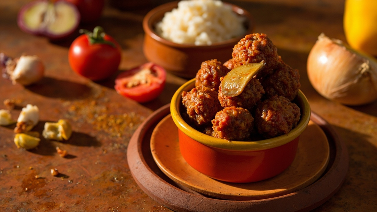 Jollof Rice Bites with Smoky Tomato Glaze