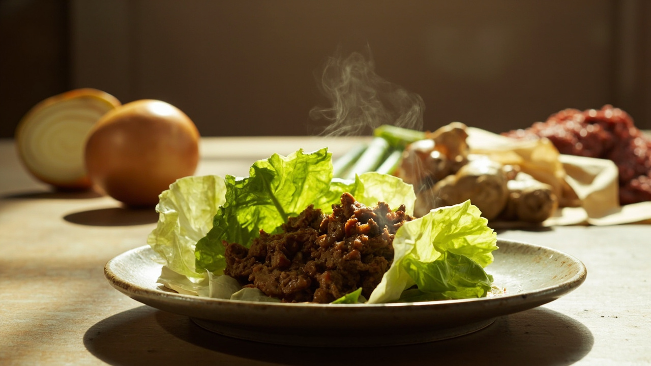 Korean-Inspired Ground Beef Lettuce Wraps