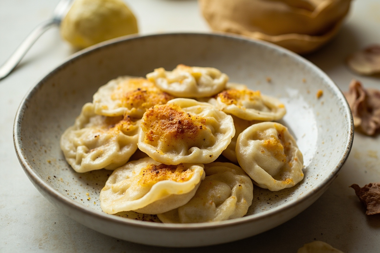 Leftover Potato and Cheese Pierogi