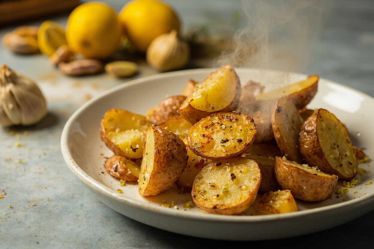 Lemon and Garlic Roasted Potatoes